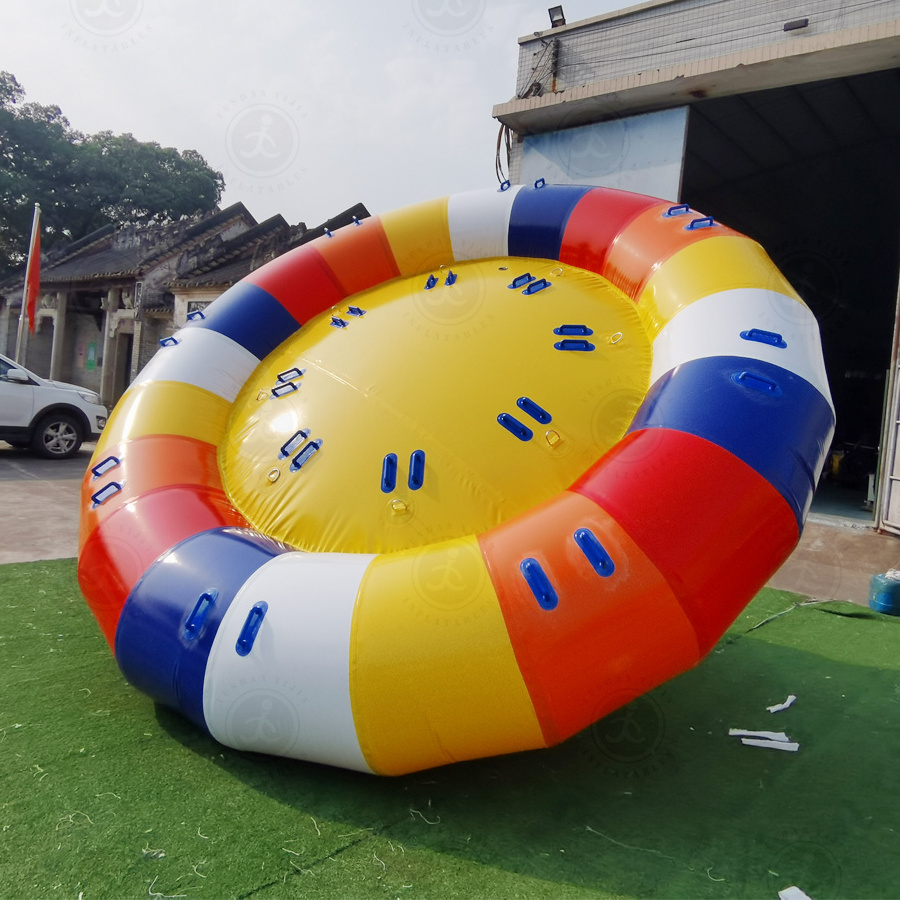 Green Water Sports Towables Commercial Flying Disco Boat Crazy UFO Inflatable Disco boat