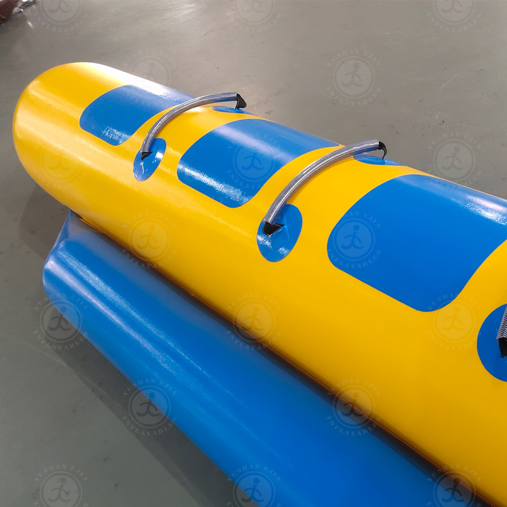 Custom Pvc Water Games Water Inflatable Banana Boat High Quality 6 Seats Banana Boat Pedal