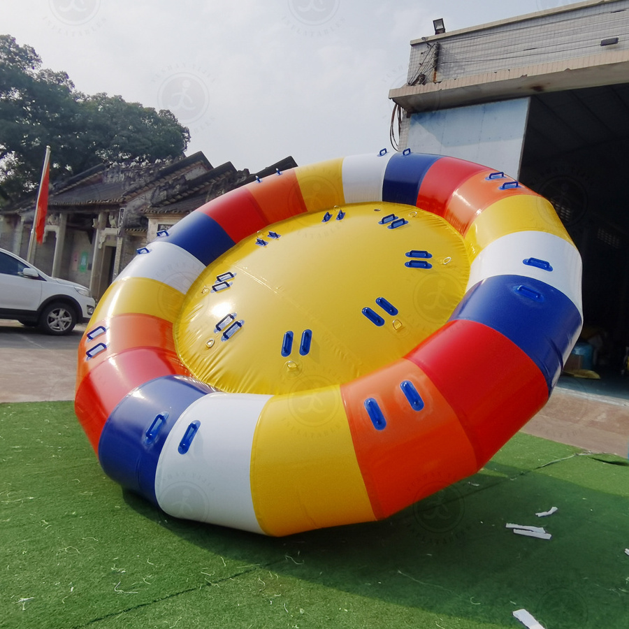 Green Water Sports Towables Commercial Flying Disco Boat Crazy UFO Inflatable Disco boat