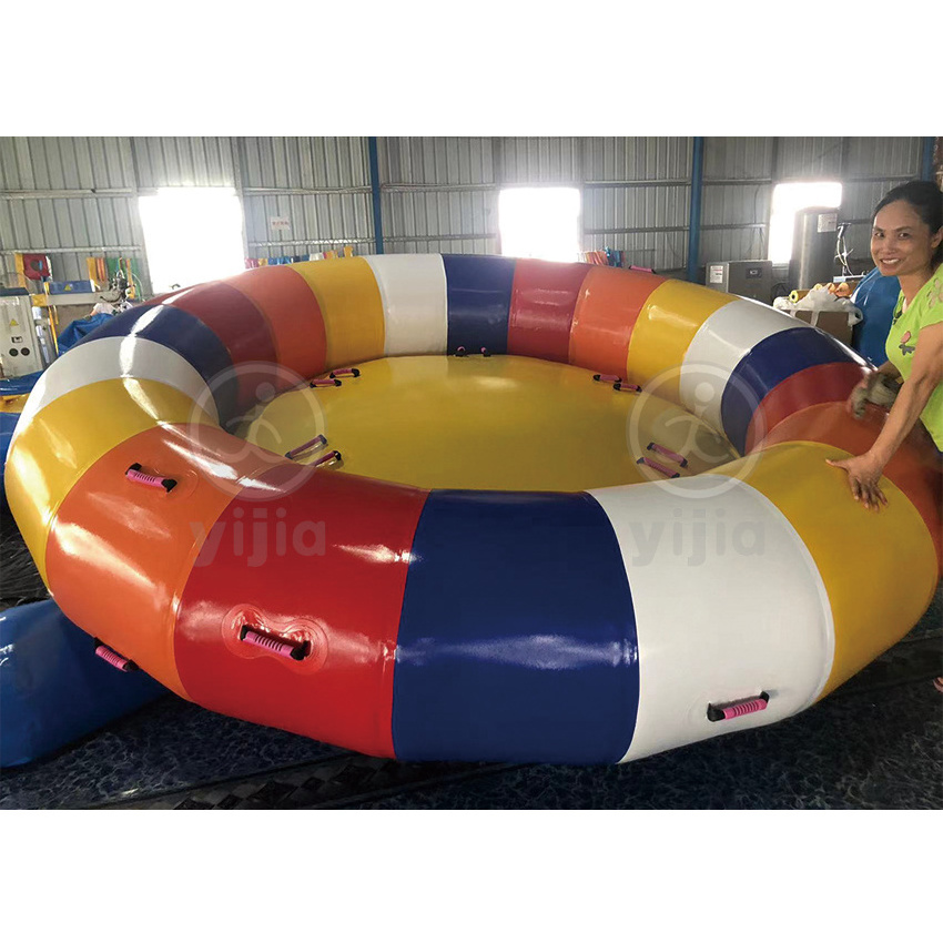 Inflatable Spinning Ufo Towable Tube For Water Entertainment Inflatable Water Rotating Disco Boat