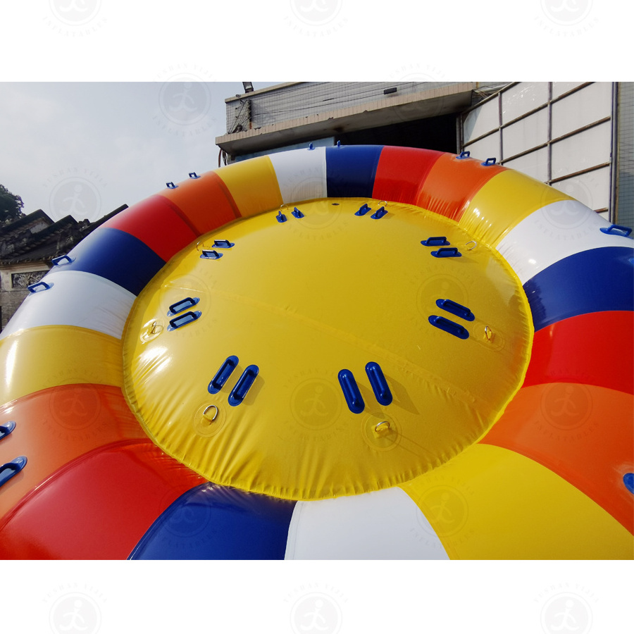 Factory Price High Quality Water Play Inflatable Disco Towable Boat