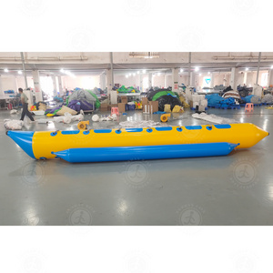 Custom Pvc Water Games Water Inflatable Banana Boat High Quality 6 Seats Banana Boat Pedal