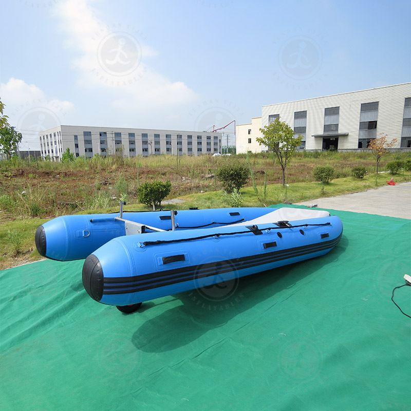 High-pressure Drop Stitch Air Floor Inflatable Catamaran Inflatable Boat Dinghy Mini Cat Boat