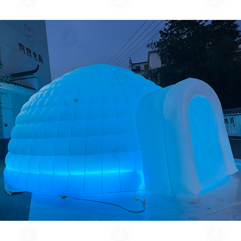 White Led Light Giant Inflatable Dome Tent For Wedding Party Event Blow Up House Inflatable Igloo