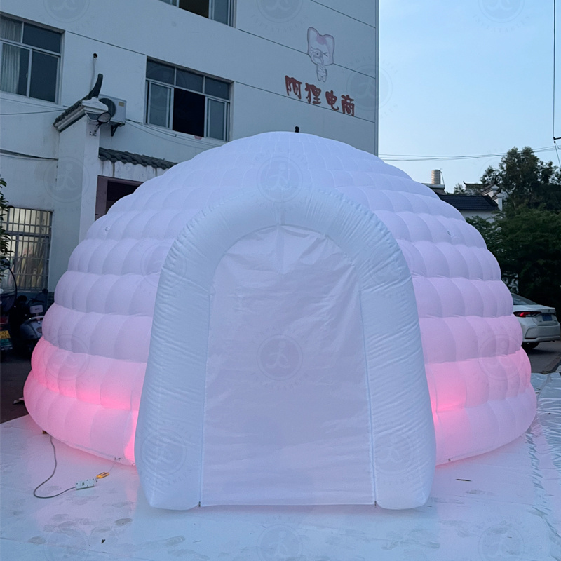 White Led Light Giant Inflatable Dome Tent For Wedding Party Event Blow Up House Inflatable Igloo