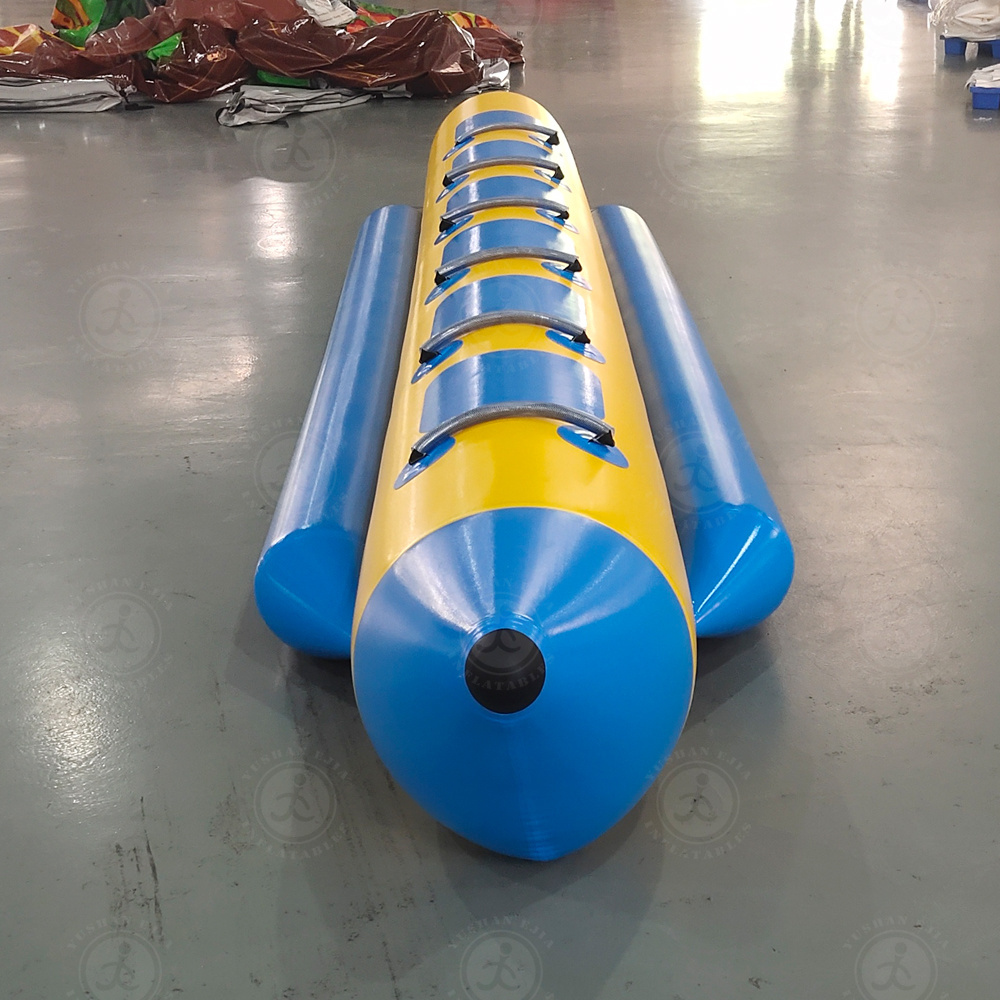 Custom Pvc Water Games Water Inflatable Banana Boat High Quality 6 Seats Banana Boat Pedal