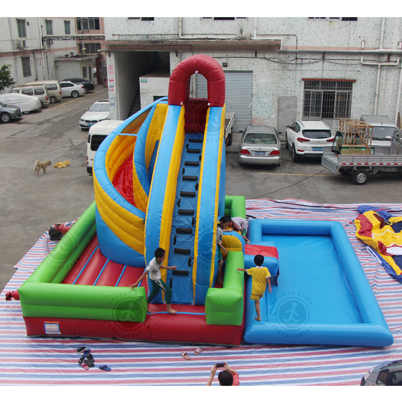 PVC Large  Inflatable Water Slide Toboggan Dry Stair Slide for Sale