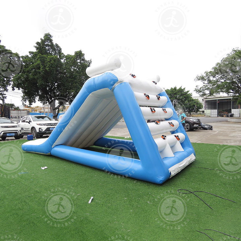 Lake Inflatable Iceberg Water Toys / Ocean Aquatic Inflatables Climbing Iceberg Float Water Slide For Kids And Adults