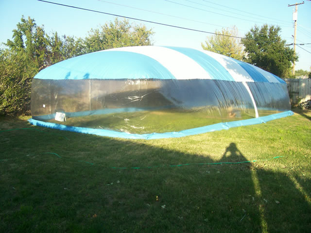 Clear   Pvc Transparent Inflatable Pool Dome / Waterproof Swimming Pool Cover