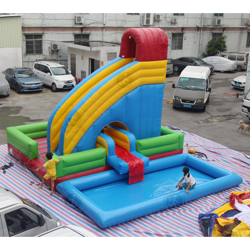 PVC Large  Inflatable Water Slide Toboggan Dry Stair Slide for Sale