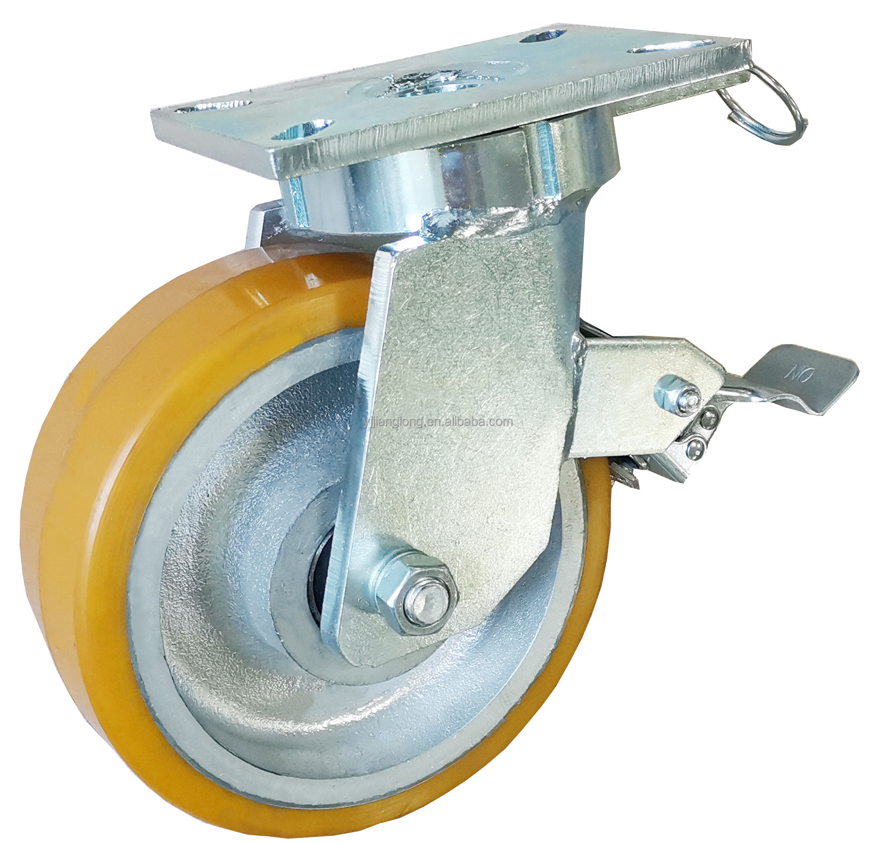 3 Tons 3000kgs Cast iron PU polyurethane caster wheel super heavy duty extra heavy duty heavy duty caster castor wheel