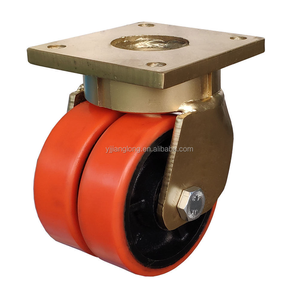 4 inch best quality 35mm heavy duty double wheel industrial caster