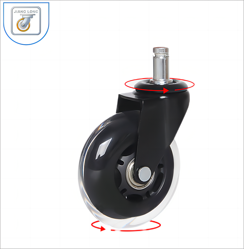 Removable Soft Safe Swivel PU Silent Office Chair Castor Replacement insert Caster Wheels for chairs, tables, furniture, Trolley