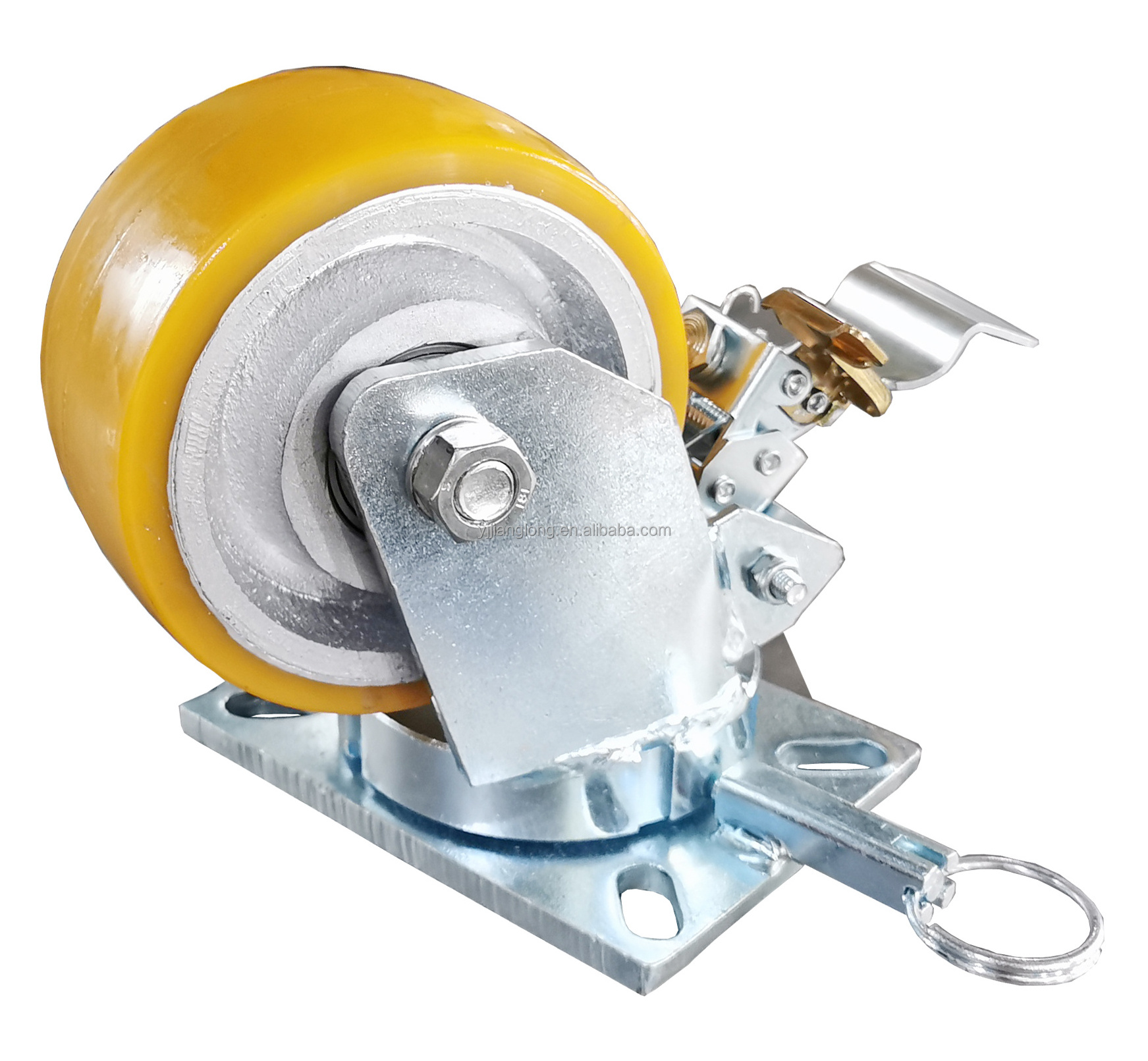 3 Tons 3000kgs Cast iron PU polyurethane caster wheel super heavy duty extra heavy duty heavy duty caster castor wheel