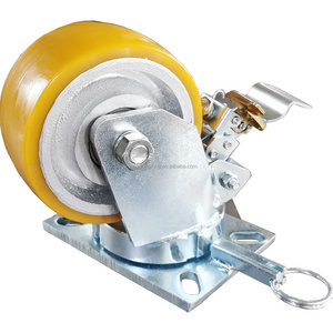 3 Tons 3000kgs Cast iron PU polyurethane caster wheel super heavy duty extra heavy duty heavy duty caster castor wheel