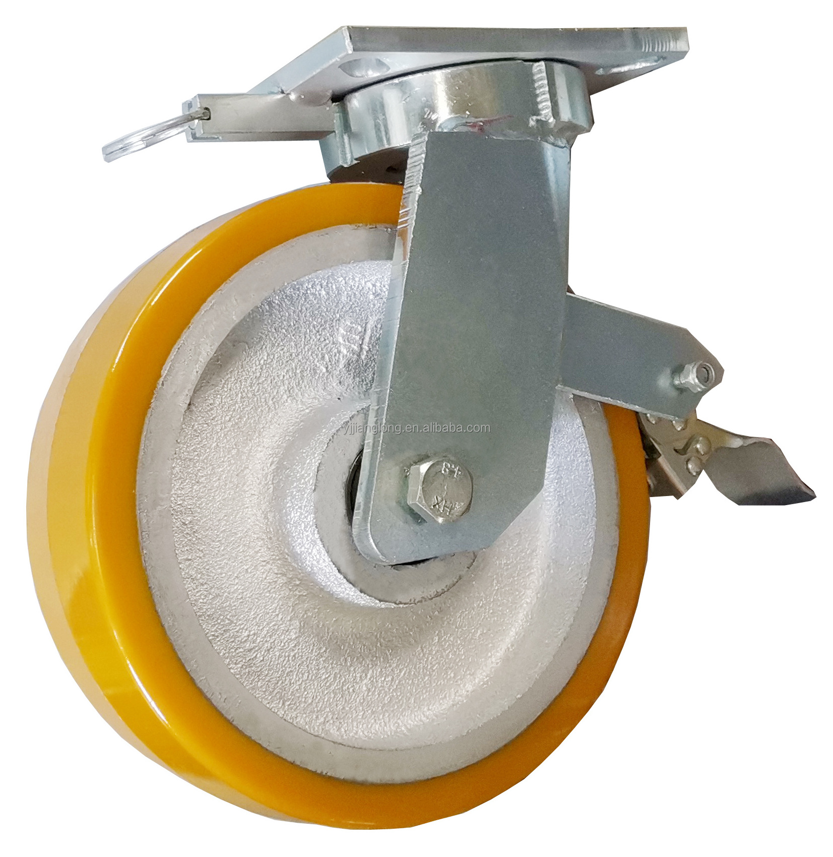 3 Tons 3000kgs Cast iron PU polyurethane caster wheel super heavy duty extra heavy duty heavy duty caster castor wheel