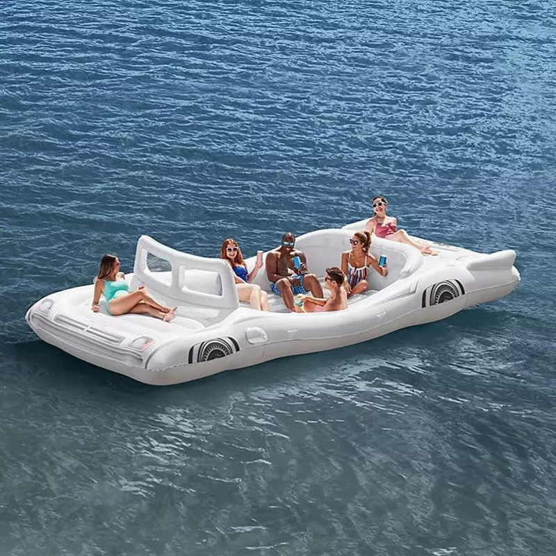 Summer Water Recreation Inflatable Car Shape Swimming Pool Float PVC Floating Lounge for Adults