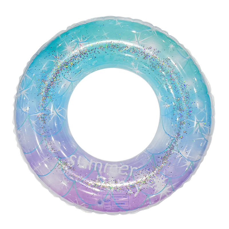 Glitter Swim Rings for 2-5 Years Old Kids  Pool Floats Ring Toys Summer Beach Swimming Pool Floats Party Supplies for Girl Boy