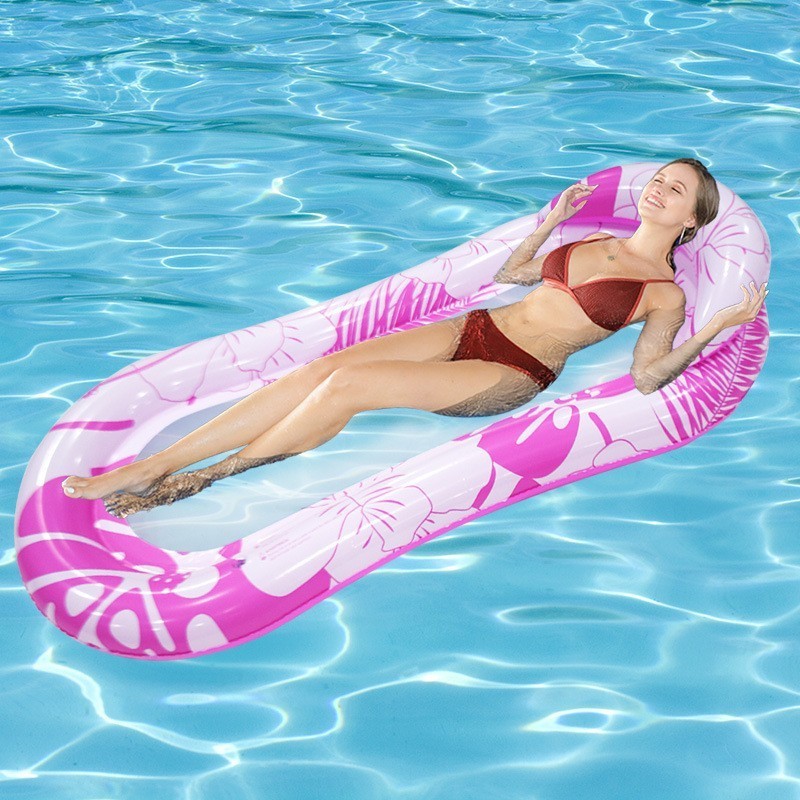 Hot Sale Family Swimming Pool Floats Swim Floats Outdoor Inflatable Boat Floating Inflatable Pool Lounge