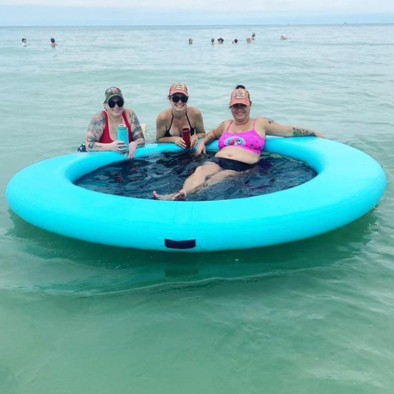 Floating Inflatable Water hammock outdoors Dock Platform Series for Lake Boat Pool Ocean for Adults Kids Pet Dogs Up to Use