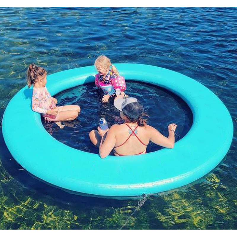 Floating Inflatable Water hammock outdoors Dock Platform Series for Lake Boat Pool Ocean for Adults Kids Pet Dogs Up to Use