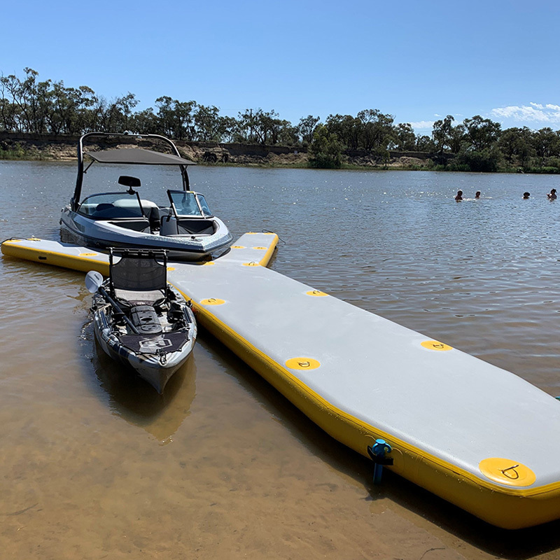 Inflatable Y Shape Pontoon Boat Dock Floating Motor Boat Parking Dock