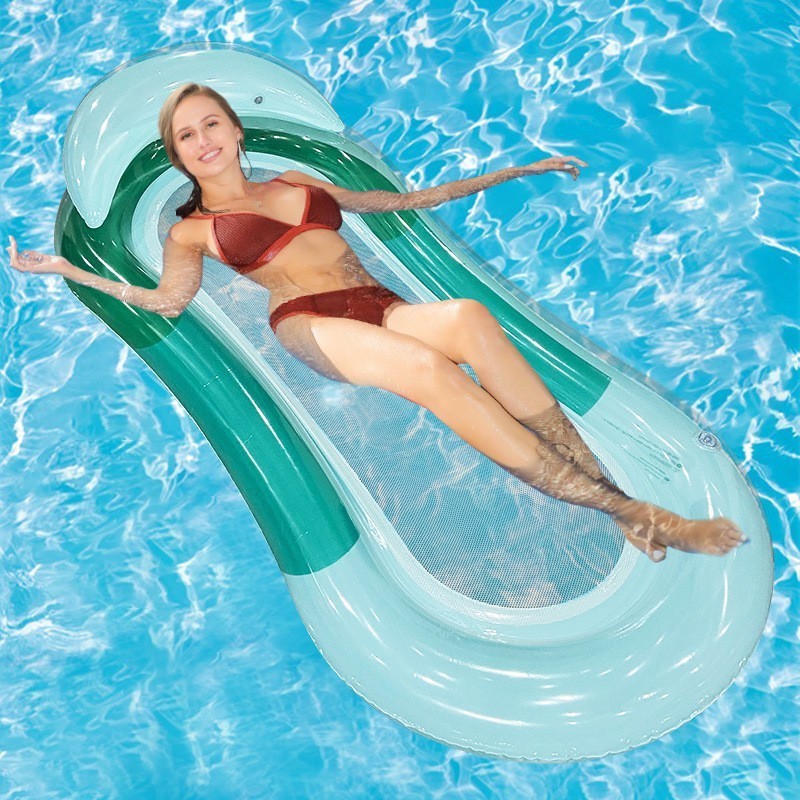 Hot Sale Family Swimming Pool Floats Swim Floats Outdoor Inflatable Boat Floating Inflatable Pool Lounge