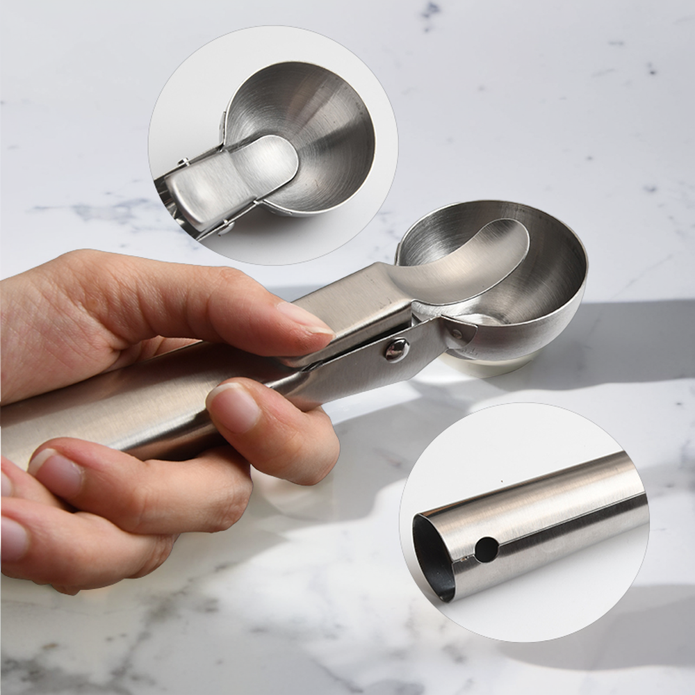 Hot sales Ice Cream Scooper Stainless Steel  Ice cream Spoon Safe Premium Ice Cream Scoop with Trigger