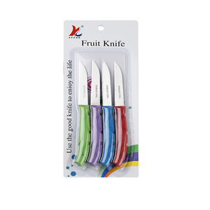 Handle Fruit Kitchen Vegetable Knife Set Small Rainbow Hot Seller Monochrome Stainless Steel Steak Knives  paring knife