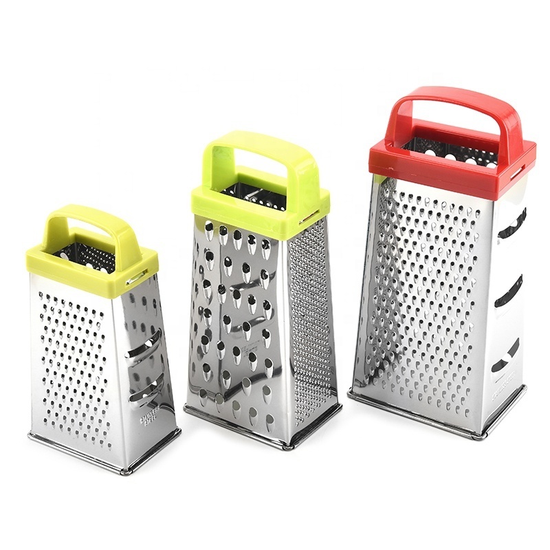 ltifunction  Fruit And Vegetable Grater cutter For Kitchen 4-sided Stainless Steel Cheese Potato Box Grater With Container