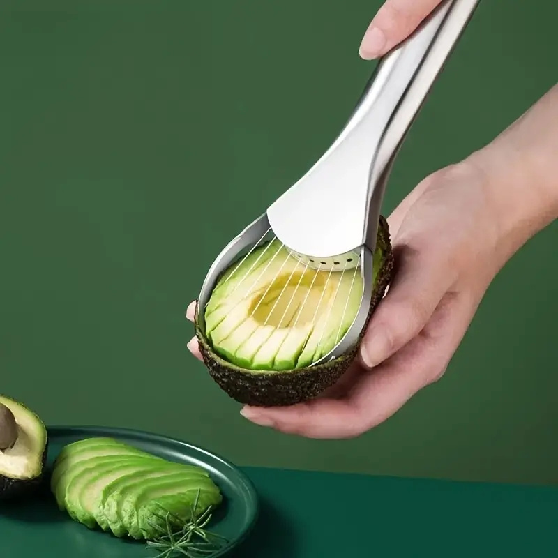 Stainless Steel Avocado Slicer and Pitter Tool  Avocado Slicer for Pit Remover Cutter peeler