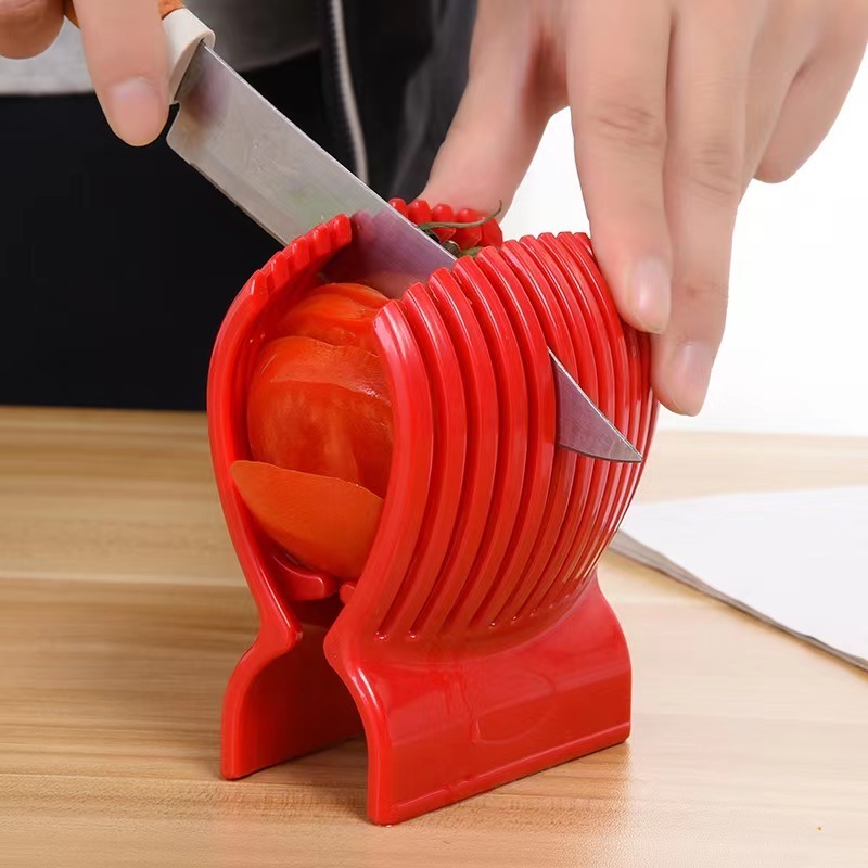 Kitchen Accessories Multipurpose Plastic Onion Vegetable Holder Lemon Cutter Tomato Slicer