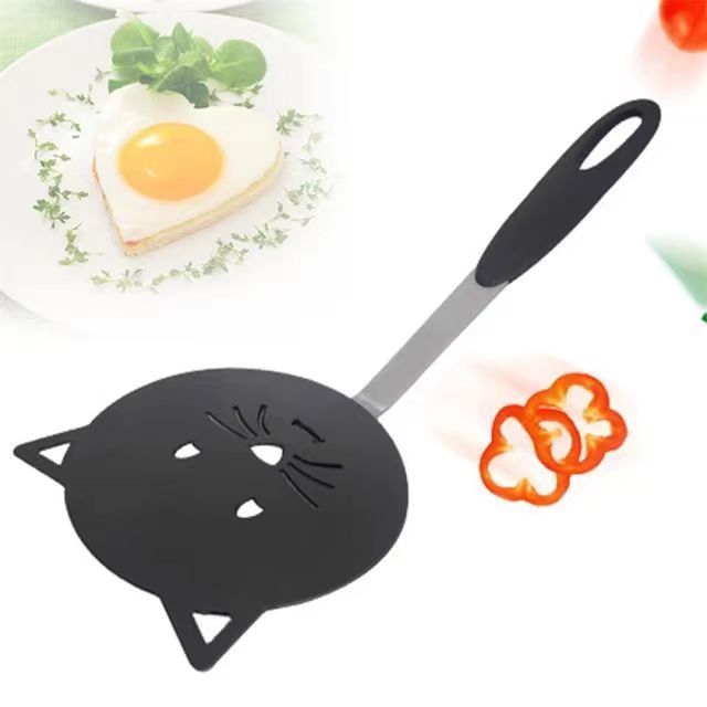 HOT Heat Resistant Cookware Spatula For Fish Egg Pancakes  Cute Cat Shape Non Stick Cooking Nylon Turner