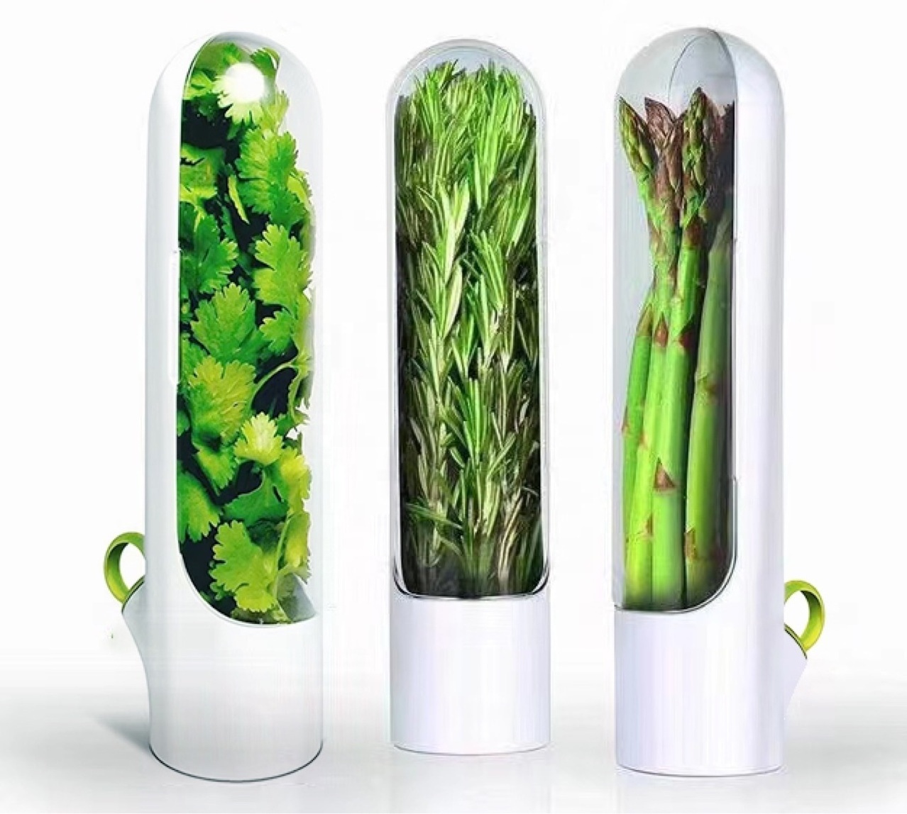 Vanilla Fresh-Keeping Box Herb Keeper Pod for Freshest New breathable fresh storage vegetable container Kitchen Cup