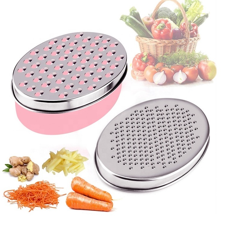 Hot Selling 2 Sides Blades Multi-function Grater Multi Colors Available Grater / Cheese Grater with Box Container