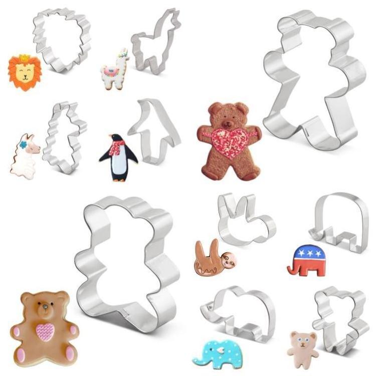 Zoo Set Styles Steel Embossing Cookie Cutter Designer 430 Stainless Steel Cookie Cutter