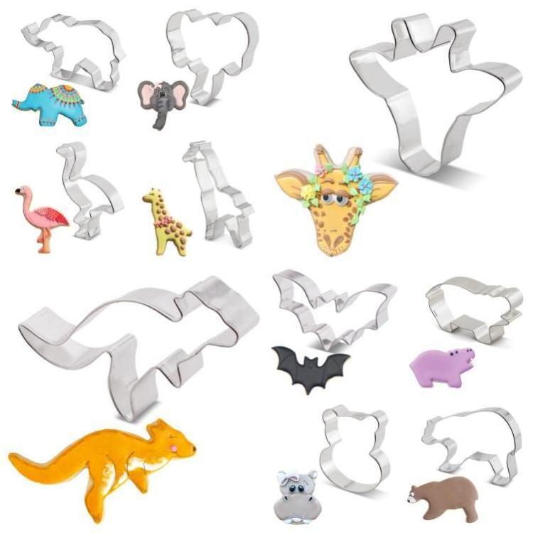 Zoo Set Styles Steel Embossing Cookie Cutter Designer 430 Stainless Steel Cookie Cutter