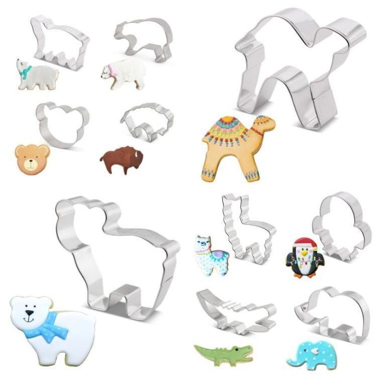 Zoo Set Styles Steel Embossing Cookie Cutter Designer 430 Stainless Steel Cookie Cutter