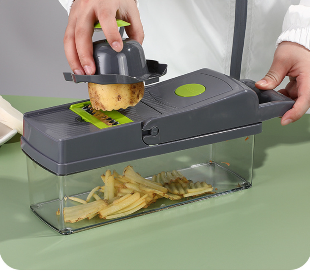 Hot sell 12 In 1 Manual Vegetable Mandoline Slicer Veggie  Vegetable Onion Chopper Cutter Slicer