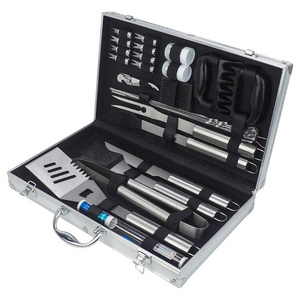 Stainless Steel Grill 32-piece set Aluminum box Combination Grill Outdoor Barbecue Utensils BBQ Barbecue Tool Set