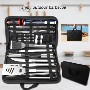 27 Pieces Barbecue Set bbq Tool Combination Tote Set Stainless Steel Grill Set