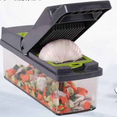 Hot sell 12 In 1 Manual Vegetable Mandoline Slicer Veggie  Vegetable Onion Chopper Cutter Slicer