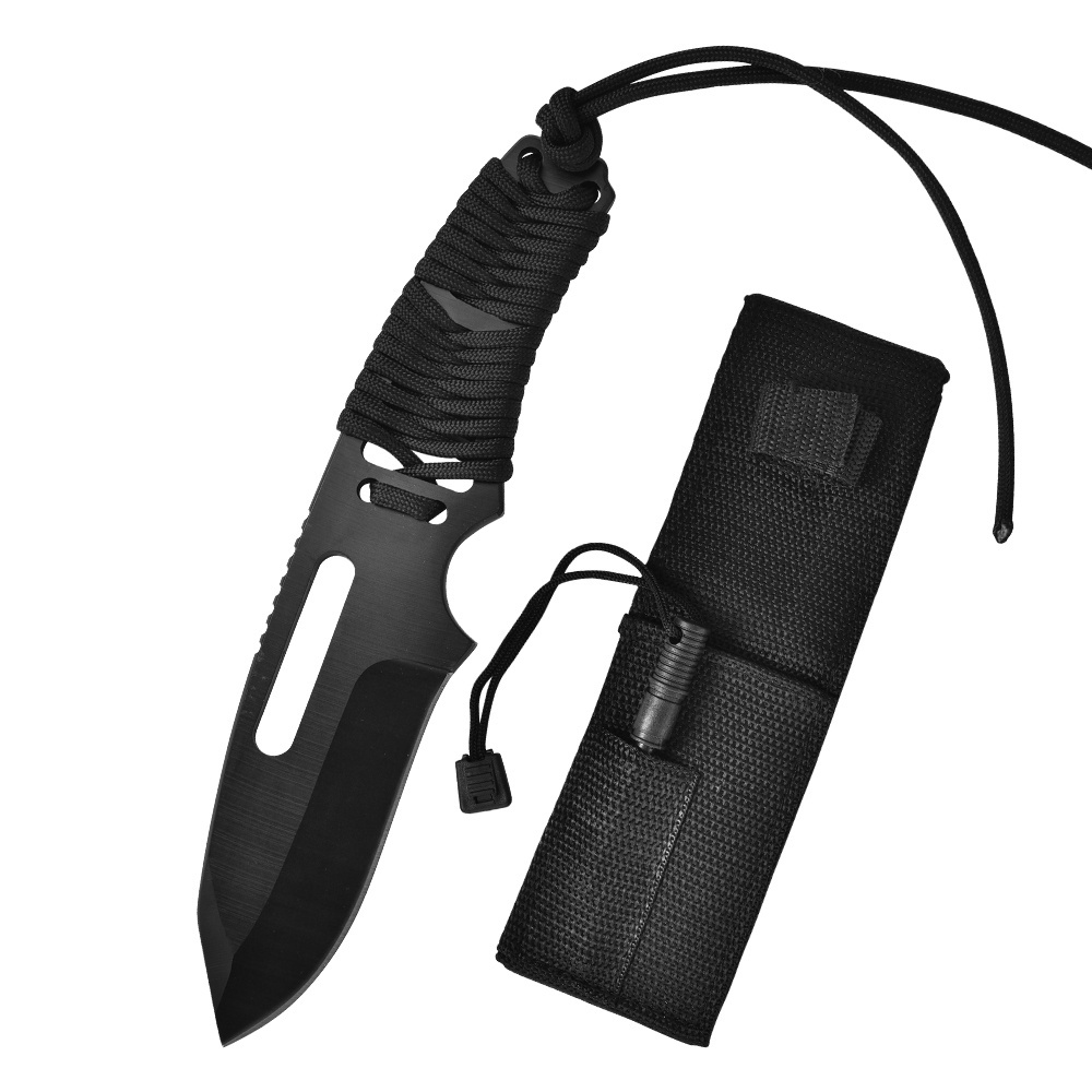 Stainless steel integrated Binding rope shank Outdoor jungle adventure camping knife