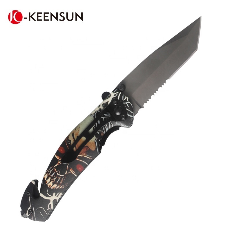 Hot Sell  Multi Folding Pocket Knife With Belt Cutter And Glass Breaker Socom Knife