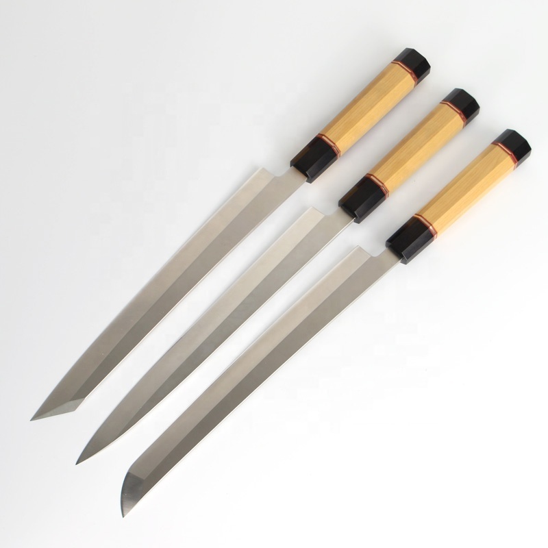 Razor Sharp Japanese AUS-8 Steel Slicer Knives 11 inch Yanagiba Sashimi Knife forged kitchen knife set