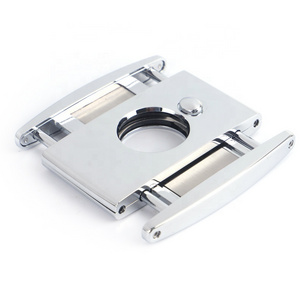 Personalized Design Cortapuros Tijeras On-off Switch Cigar  Cutter Zinc alloy Lock Cigar V-Cutter Cigar Knife