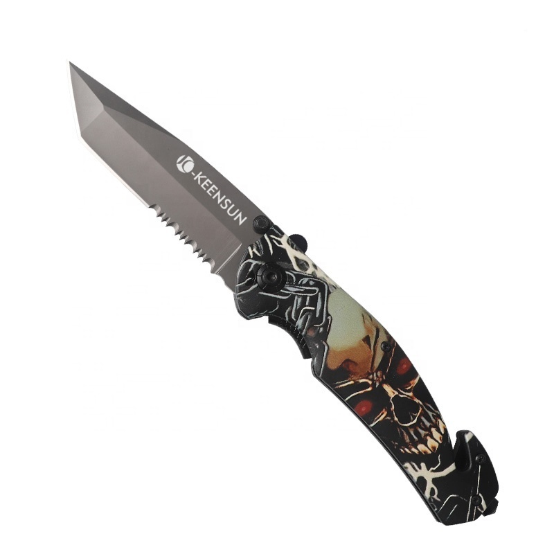 Hot Sell  Multi Folding Pocket Knife With Belt Cutter And Glass Breaker Socom Knife