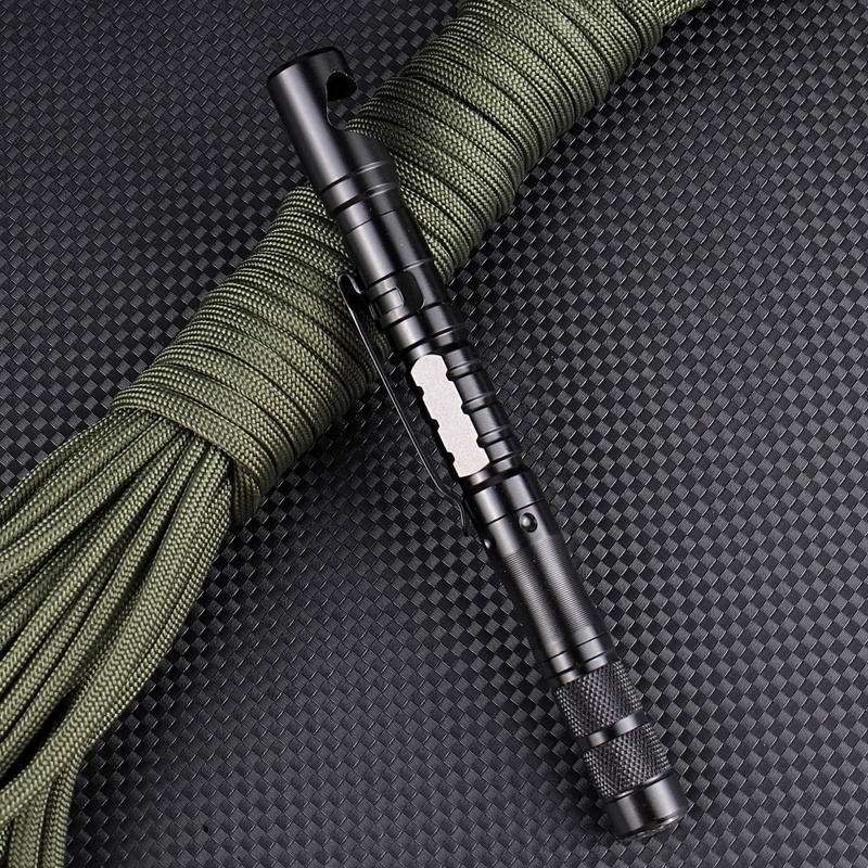 Creative Gifts Multi-function Pen Self Defense Tactical Window Glass Breaker Pen With Led Flashlight Light