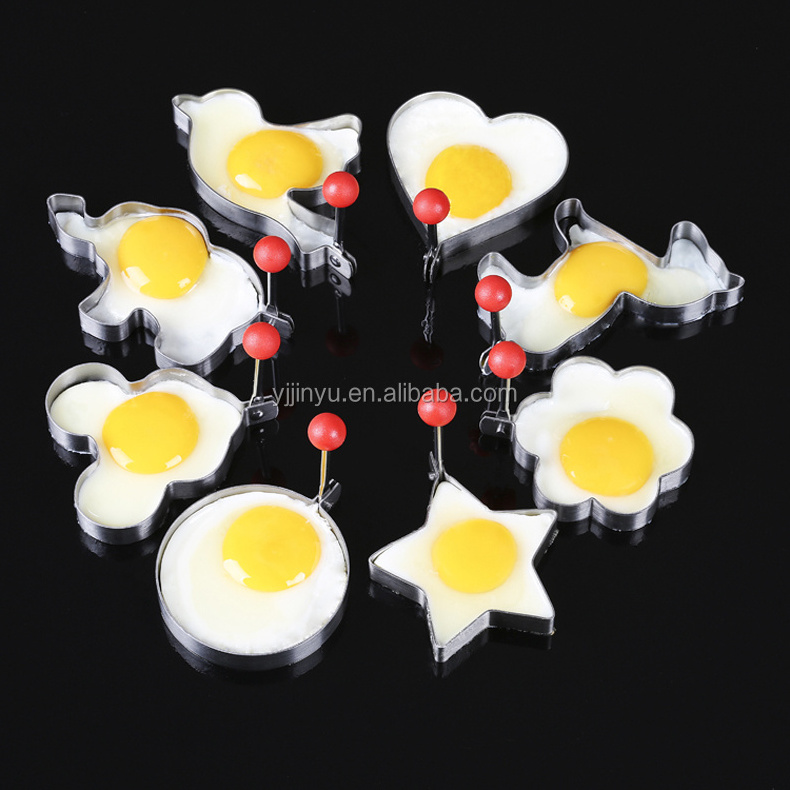 Kitchenware different shapes stainless steel egg pancakes cookware ring egg frying mold