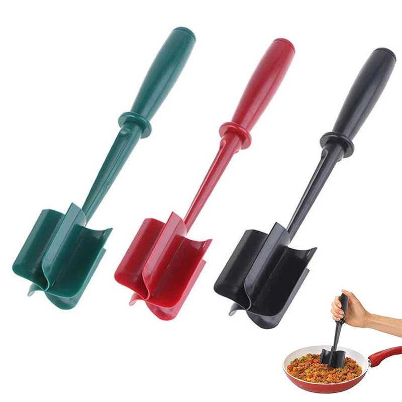 Hot Food Masher  Kitchen Gadget Ground Beef Hamburger Chopper Heat Resistant Cookware Potato Meat Masher Chopper